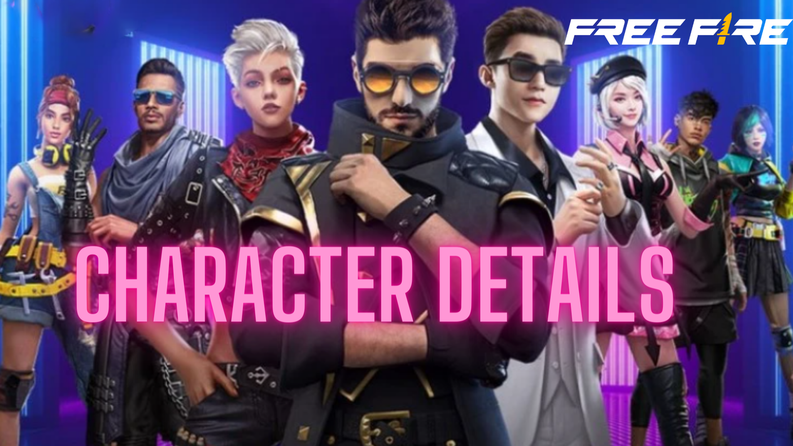 Free Fire Character Details